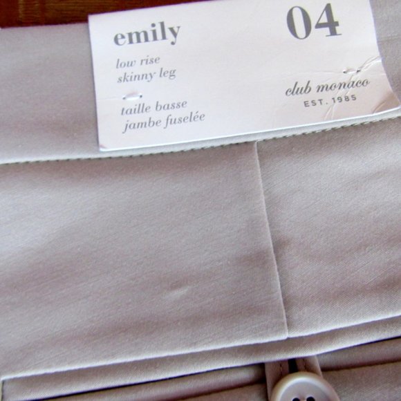 Club Monaco Women Pants, Beige,sz.4,Low Rise, Skinny Leg - Picture 6 of 7